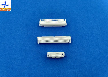 White 1.00mm Pitch Wire To Board Connectors Nylon66 Female Gender SHLD